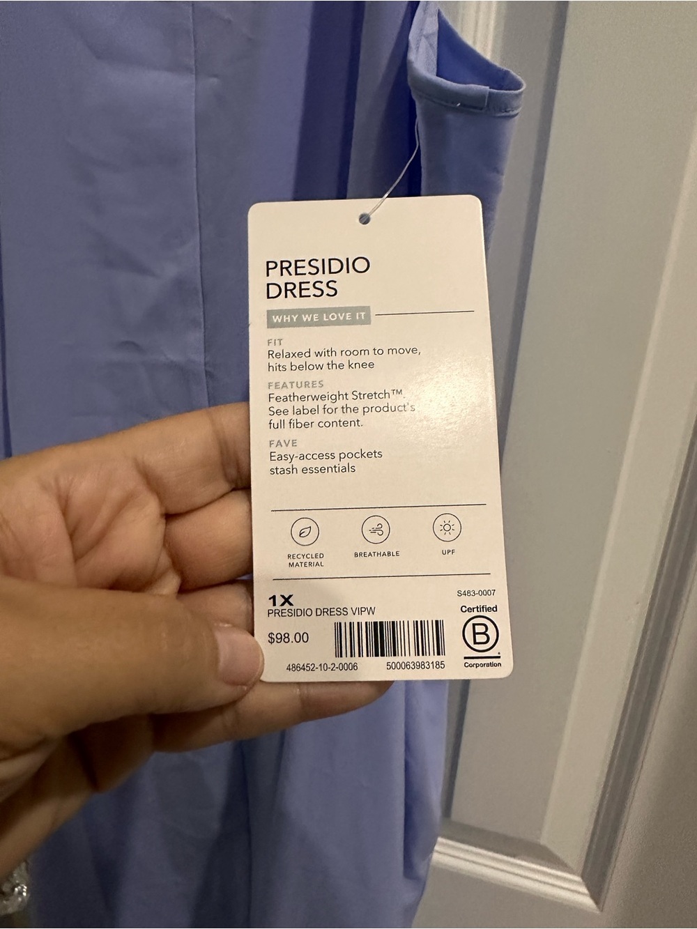 Athleta Presidio Midi Dress in Light Periwinkle